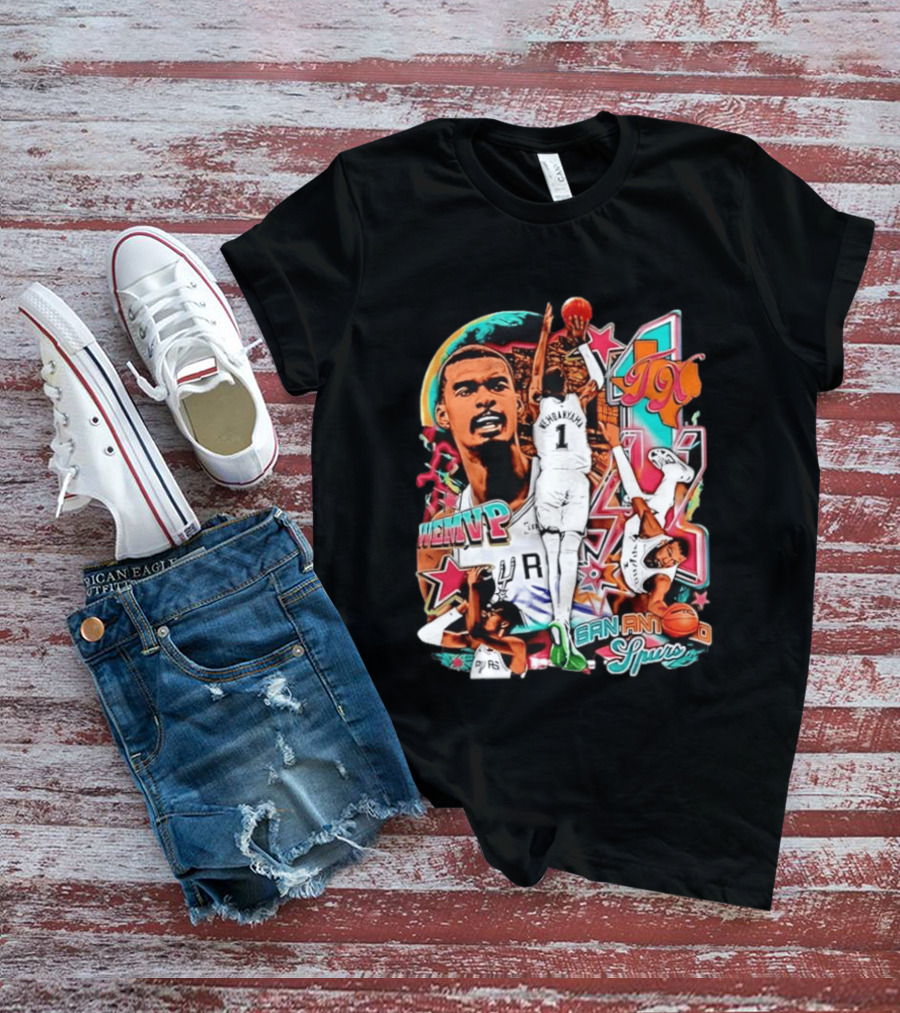 Wembanyama WEMVP San Antonio Spurs Basketball Action TX T-Shirt