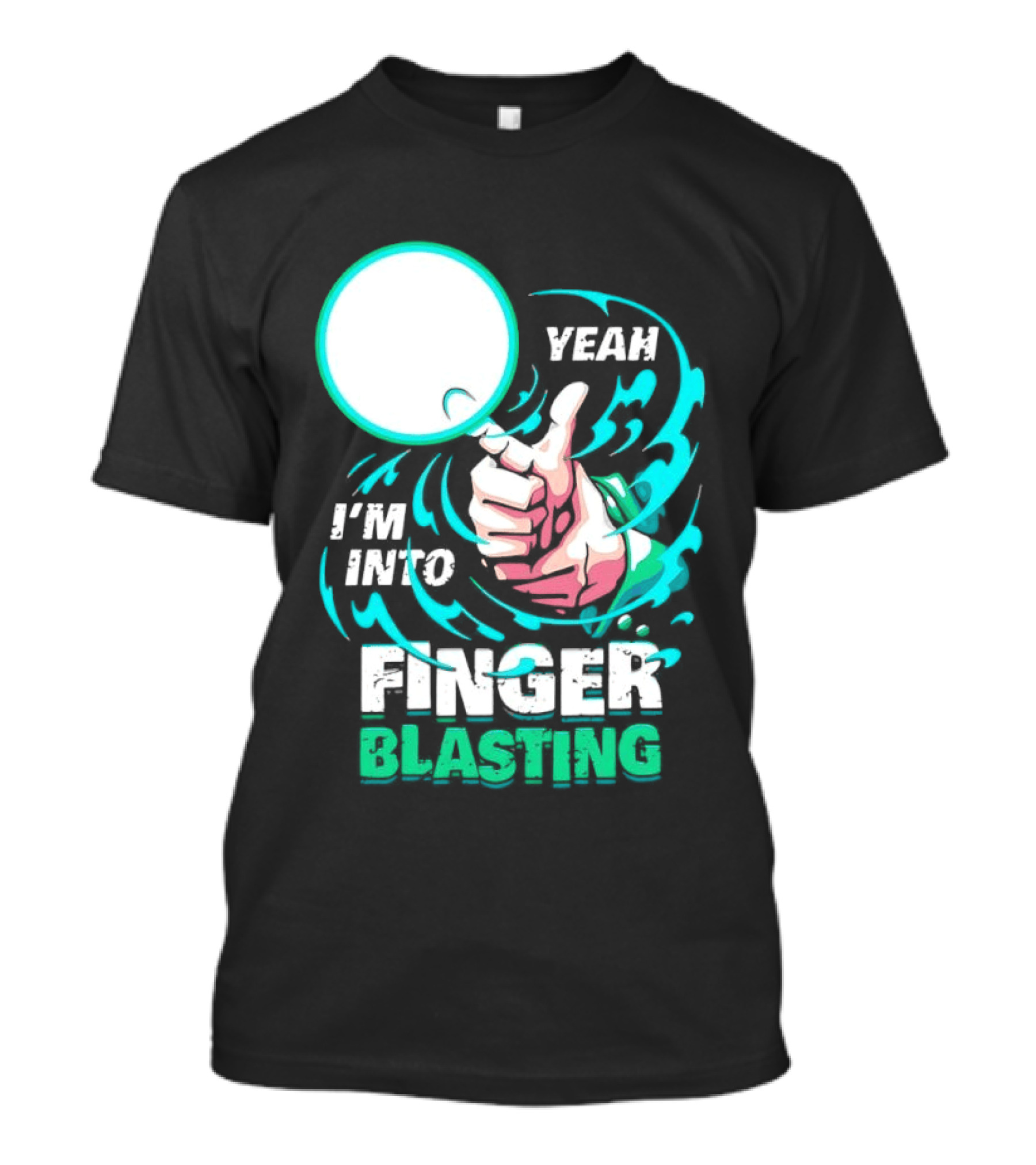 Yeah I Am Into Finger Blasting Cartoon Thumbs Up Spiral T-Shirt