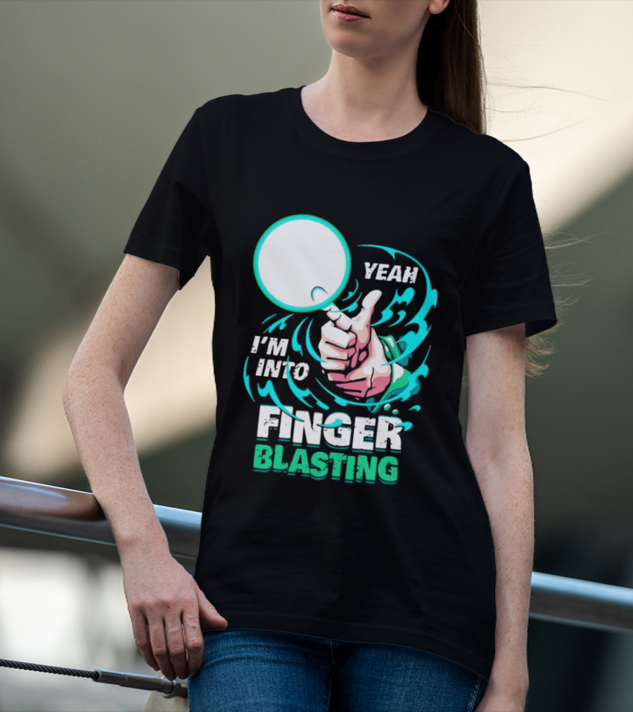 Yeah I Am Into Finger Blasting Cartoon Thumbs Up Spiral T-Shirt