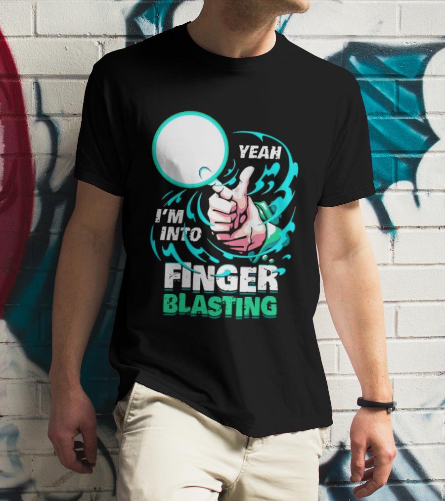 Yeah I Am Into Finger Blasting Cartoon Thumbs Up Spiral T-Shirt