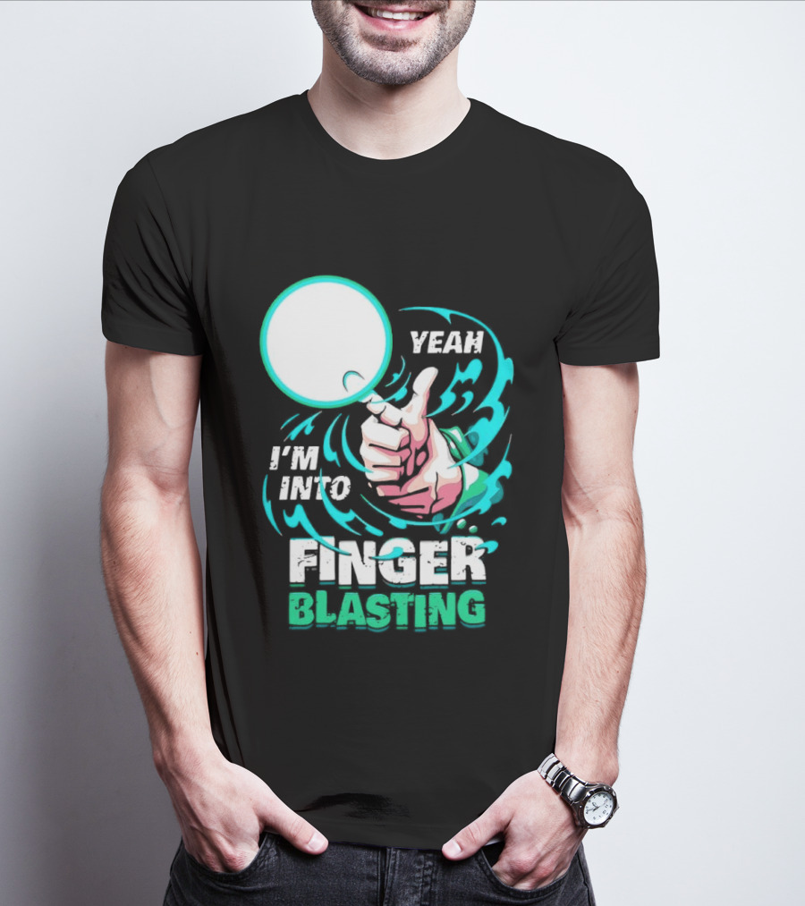 Yeah I Am Into Finger Blasting Cartoon Thumbs Up Spiral T-Shirt