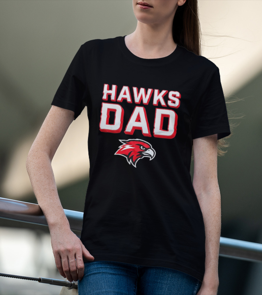 Hawks Dad Red Hawk Sports Fan T-Shirt