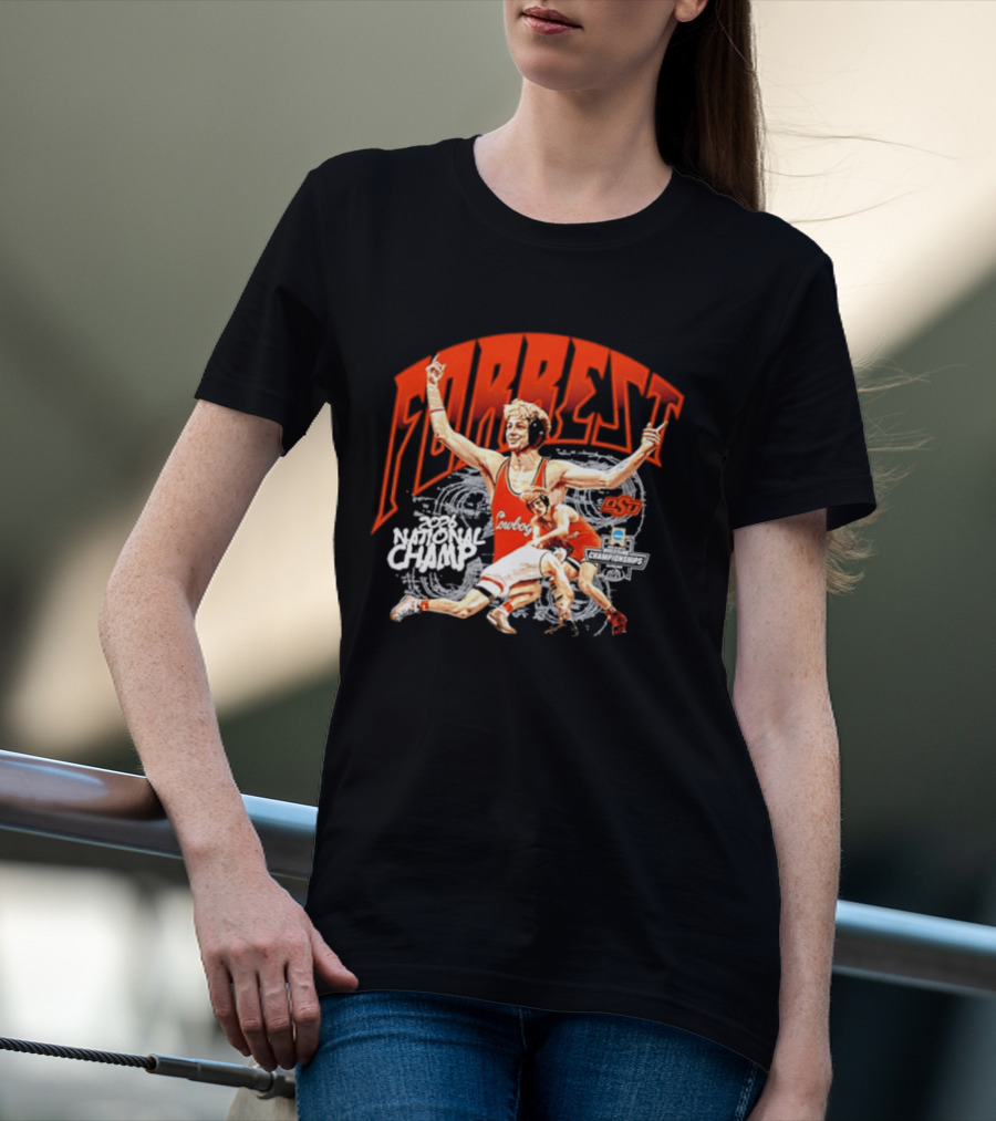 Jax Forrest Oklahoma State Cowboys Wrestling 2026 National Champ T-Shirt