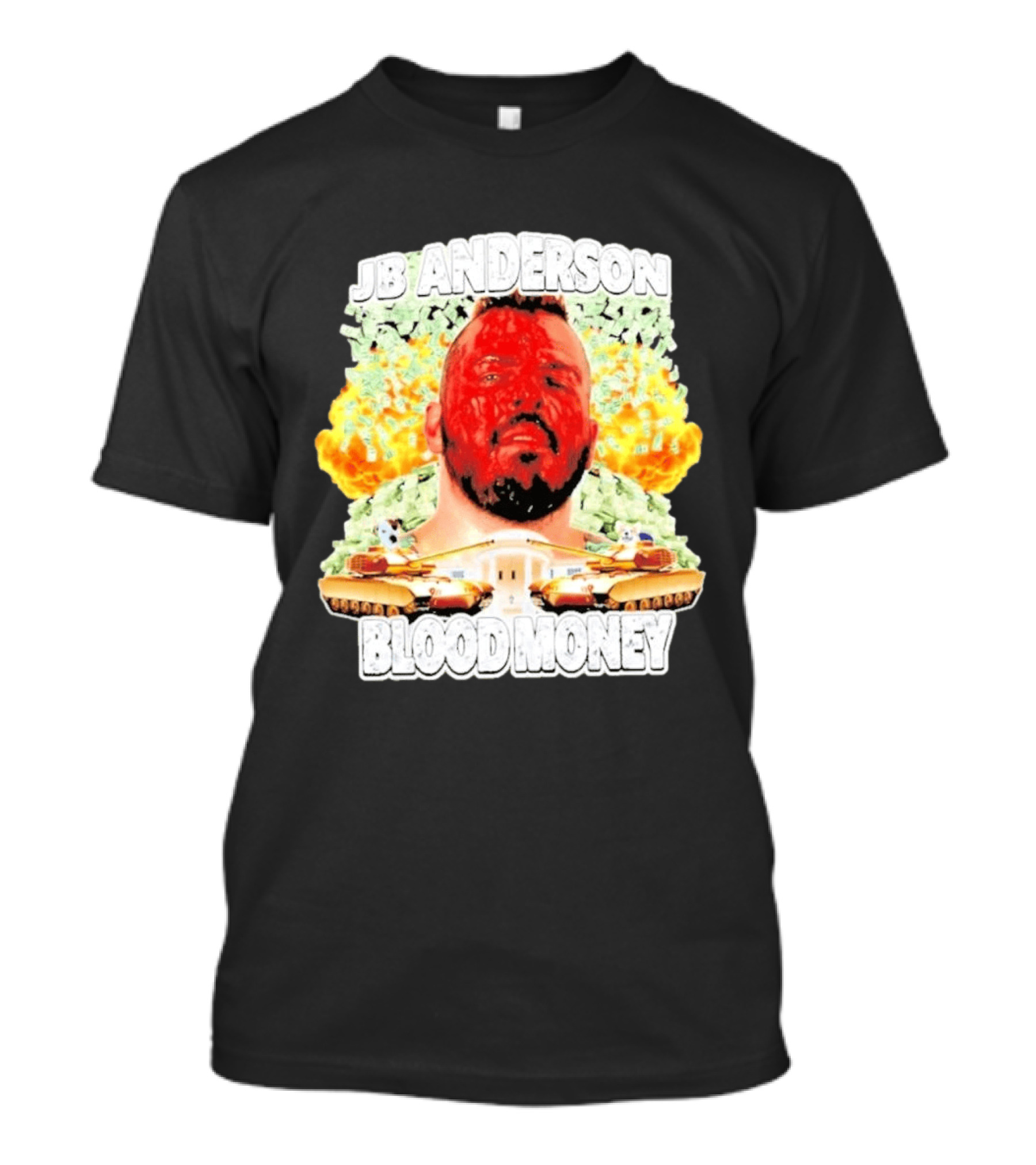 JB Anderson Bloodmoney 90s Bootleg Explosion Cash Tanks T-Shirt