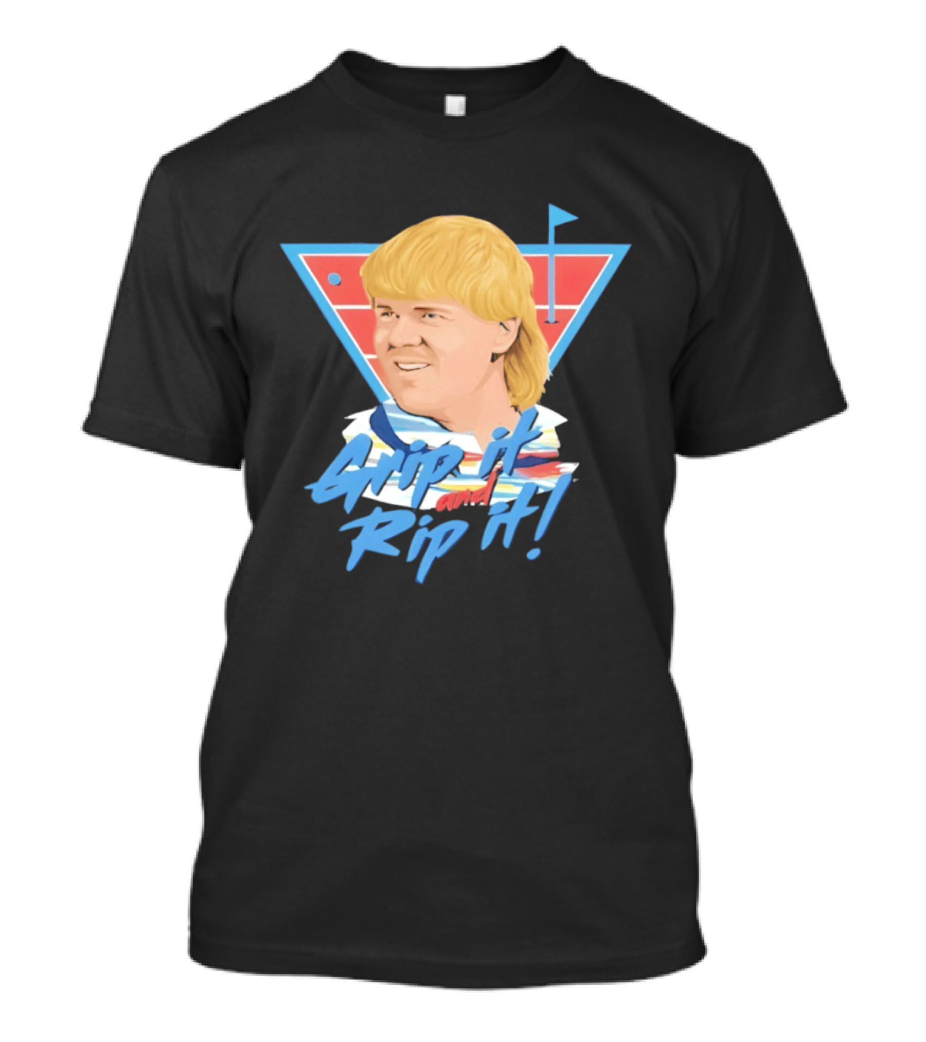 John Daly Bigface Golf Of America 4th Of July Grip It Rip It T-Shirt