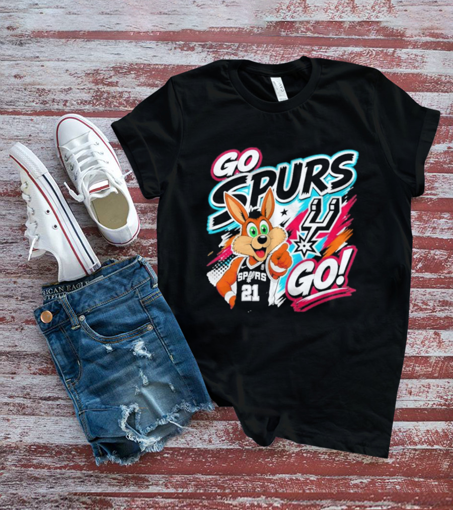Go Spurs Go San Antonio Spurs Coyote Basketball 21 T-Shirt