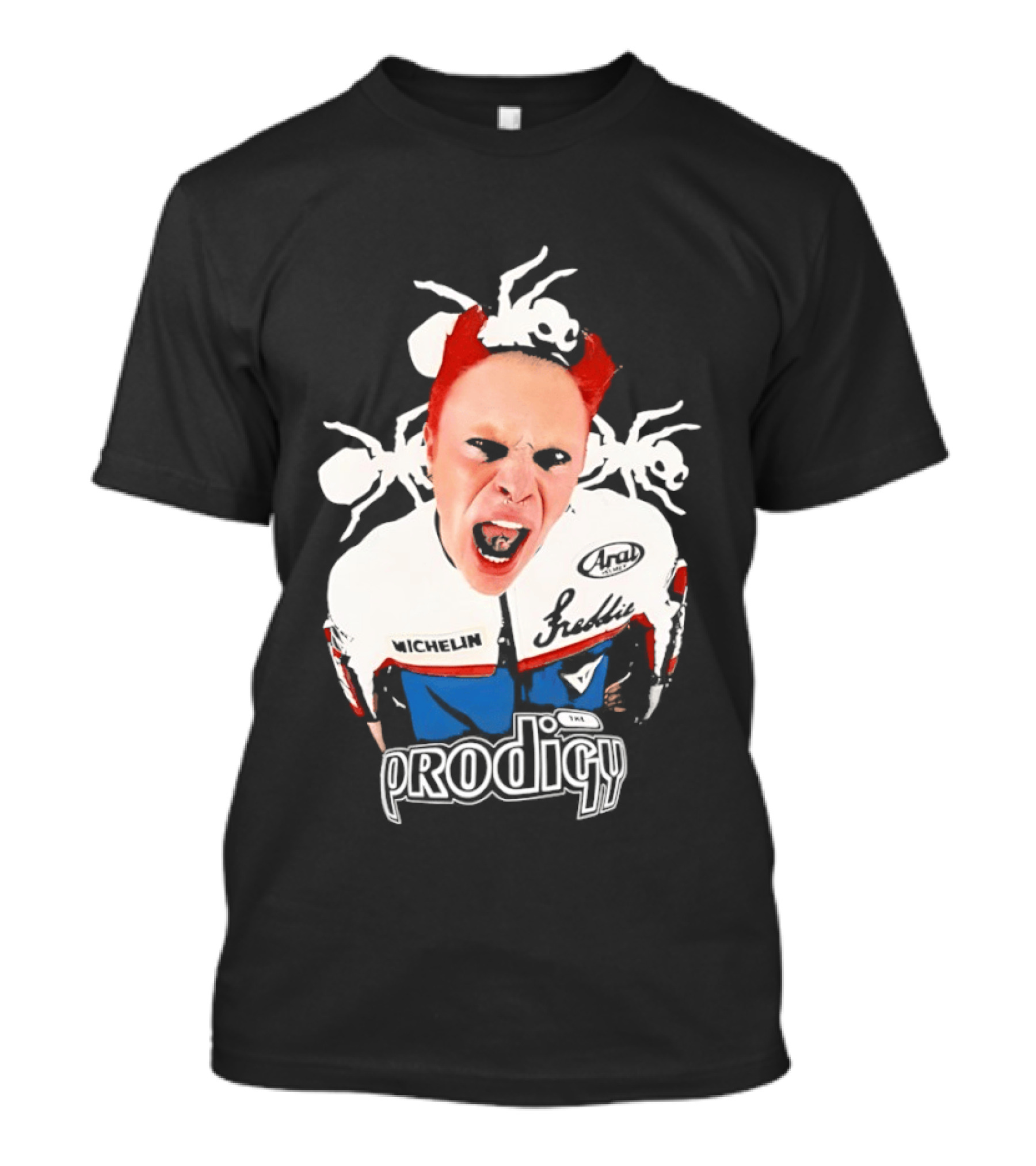 Keith Flint The Prodigy Michelin Arai Electronic Music Band Concert T-Shirt