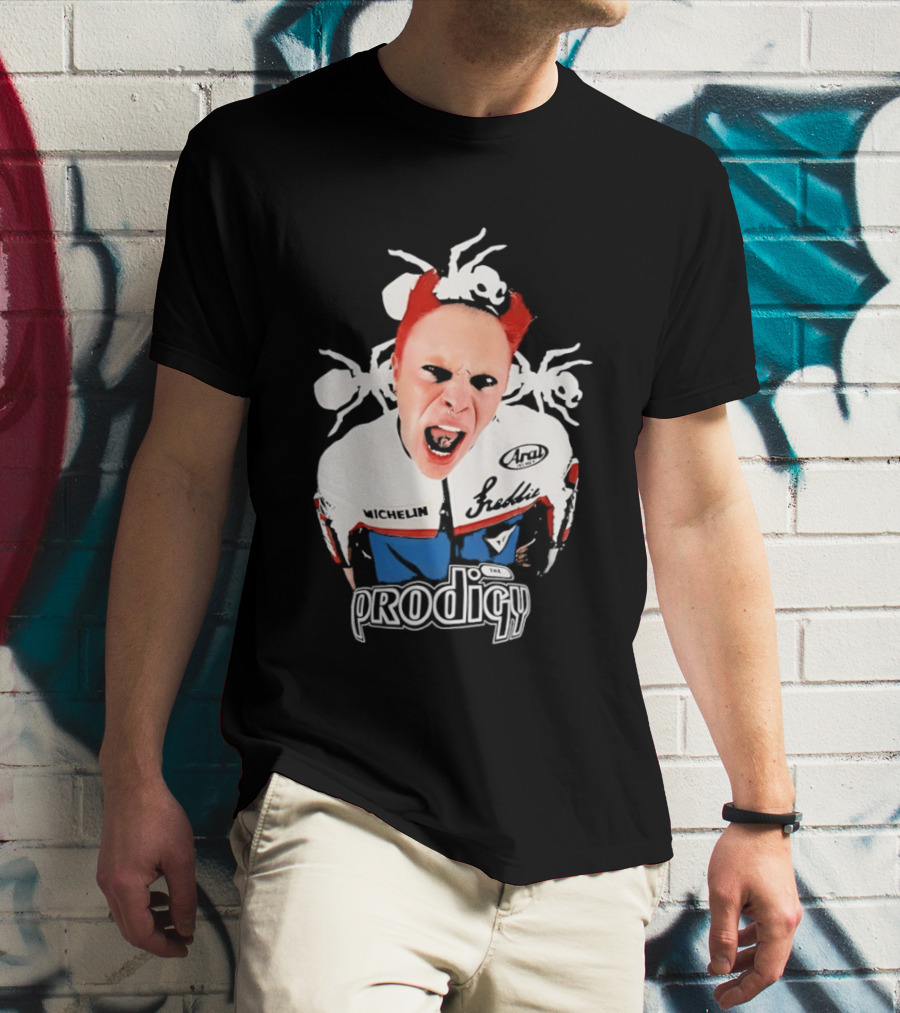 Keith Flint The Prodigy Michelin Arai Electronic Music Band Concert T-Shirt