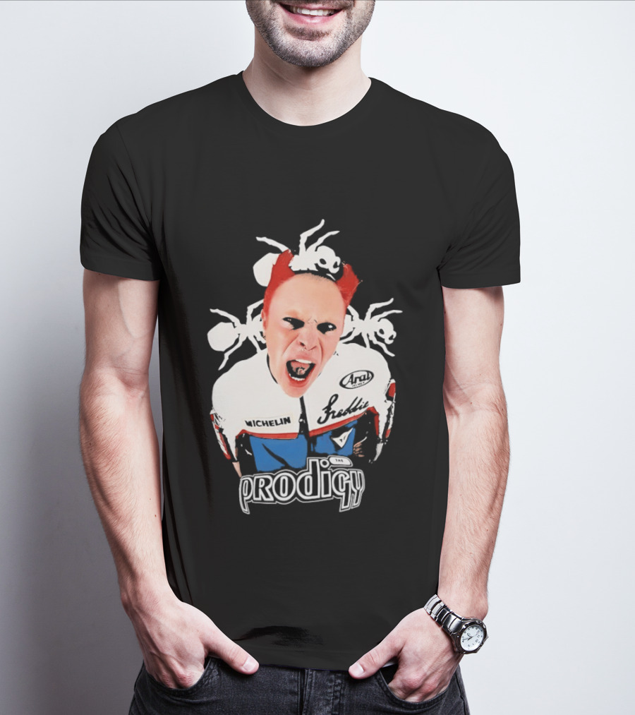 Keith Flint The Prodigy Michelin Arai Electronic Music Band Concert T-Shirt