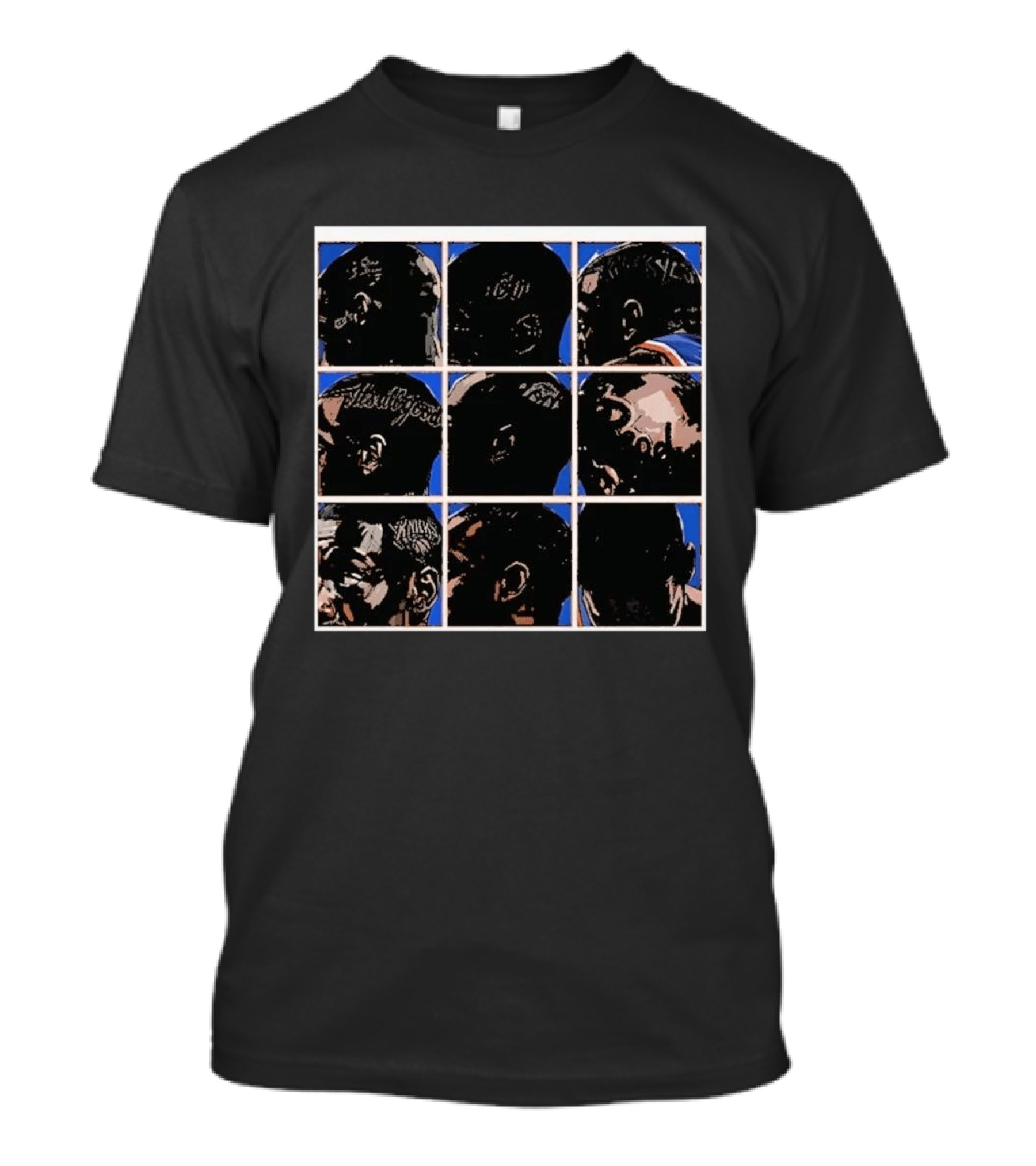 New York Knicks Players Tattoo Art Head Collage T-Shirt