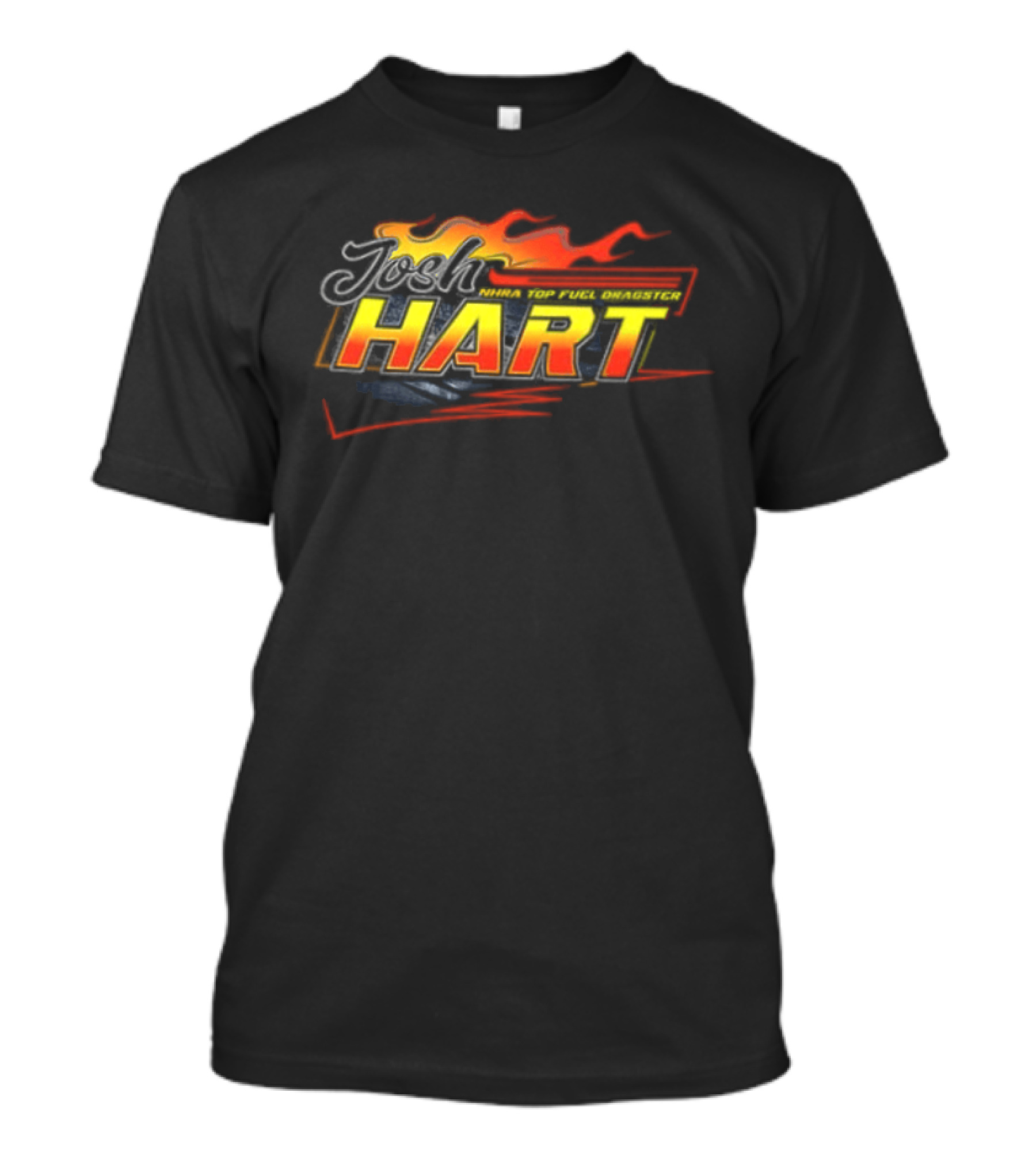 Josh Hart Flames Racing NHRA Top Fuel Dragster 2 Sided T-Shirt