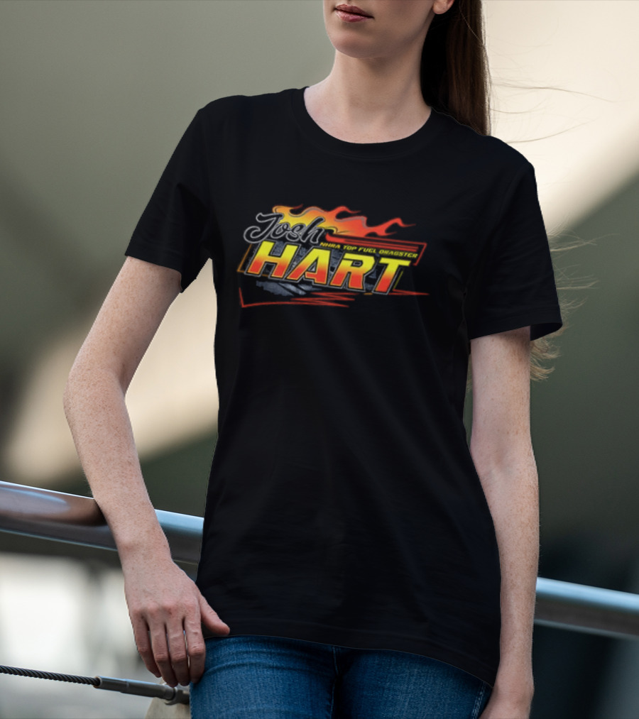Josh Hart Flames Racing NHRA Top Fuel Dragster 2 Sided T-Shirt