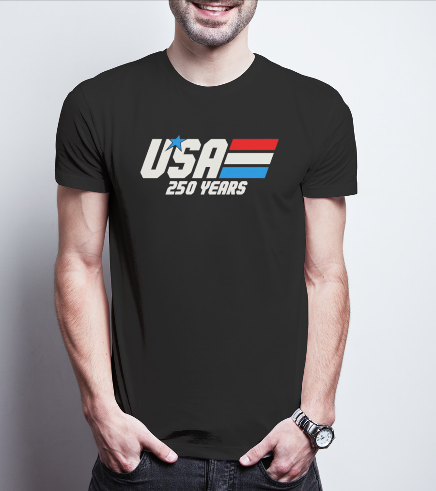 USA 250 Years Racing Star Iconic Red White Blue T-Shirt