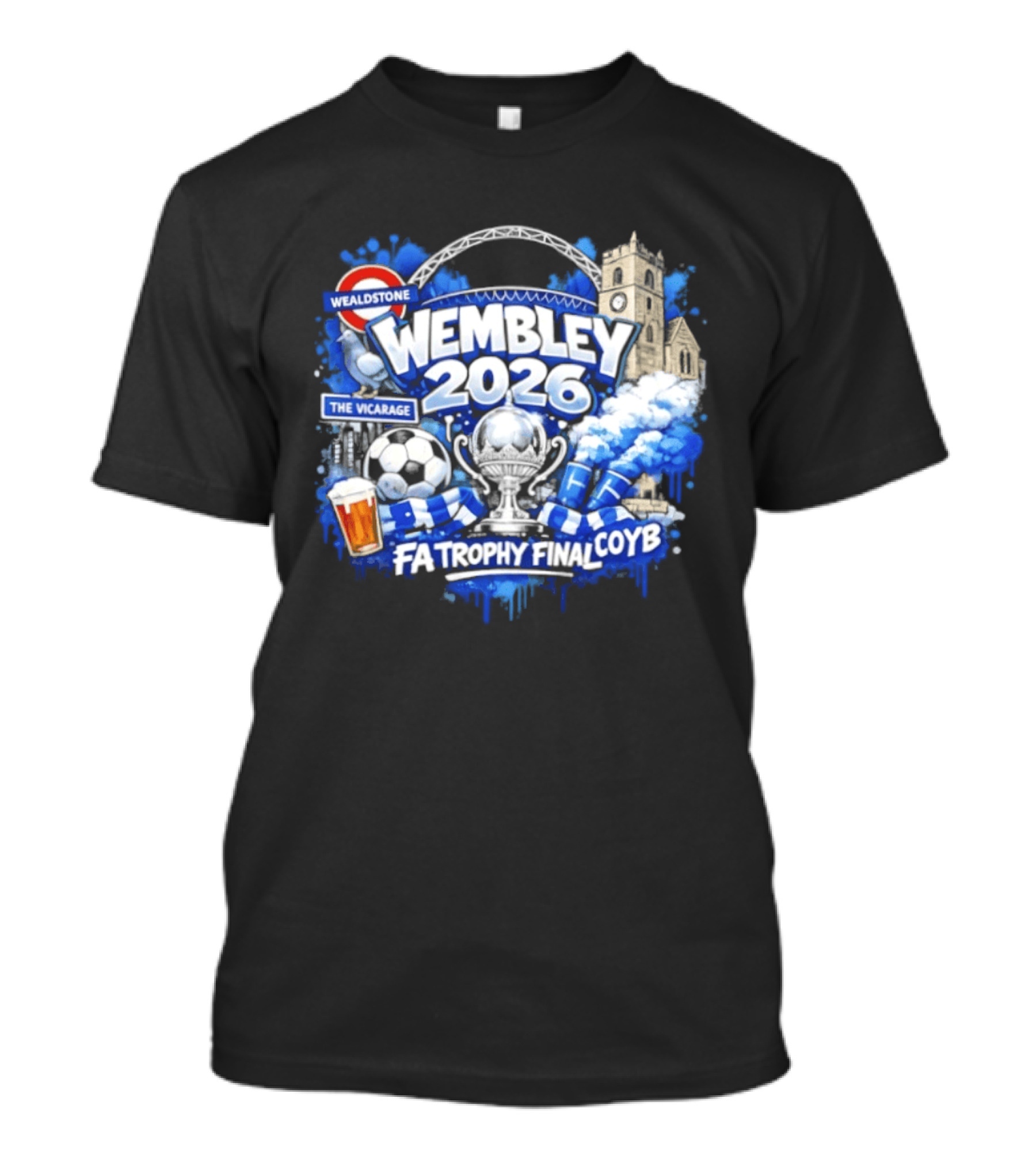 Wealdstone Wembley 2026 FA Trophy Final COYB The Vicarage T-Shirt