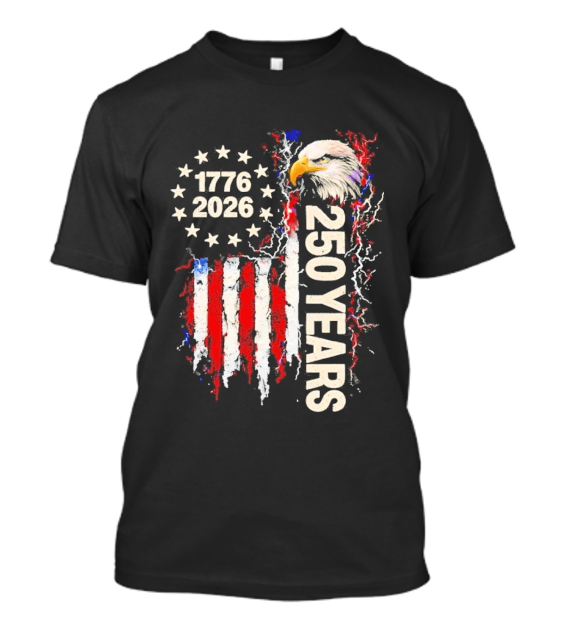 Patriotic Bald Eagle 1776 2026 USA 250 Years Anniversary Celebration T-Shirt