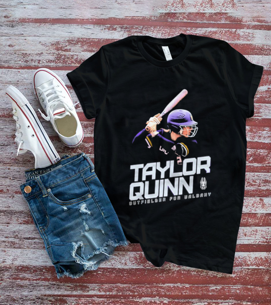 Taylor Quinn UAlbany Outfielder Baseball Sports T-Shirt