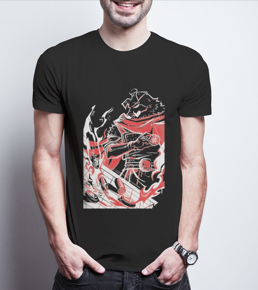 Technoblade Of War Gamer Tribute Epic Medieval Style Scarf And Flames T-Shirt