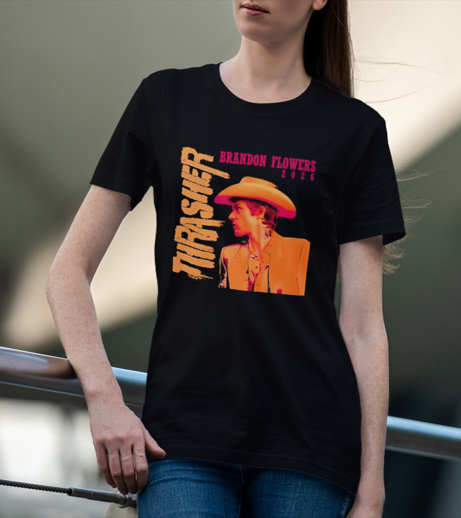 Brandon Flowers Thrasher 2026 Cowboy T-Shirt