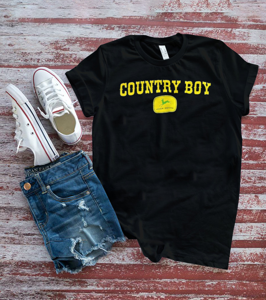 Country Boy John Deere Logo Farming Lifestyle T-Shirt