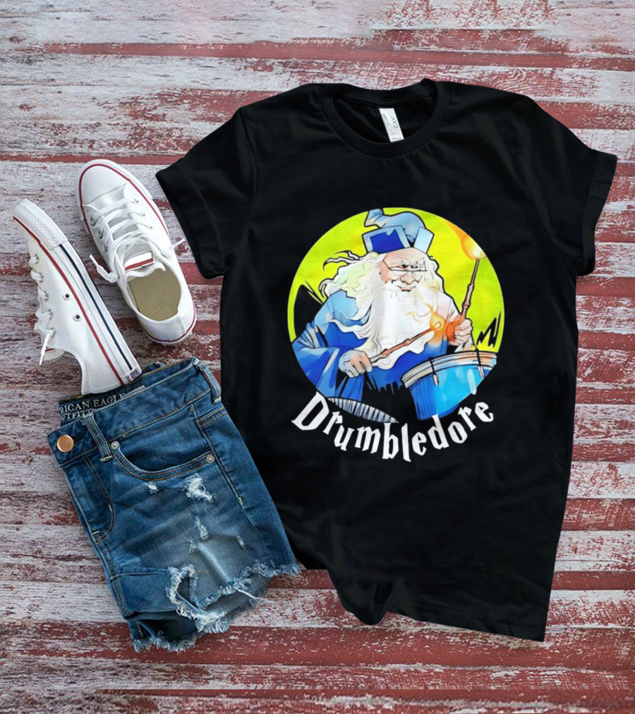 Drumbledore Wizards Percussionist Fantasy Magic T-Shirt