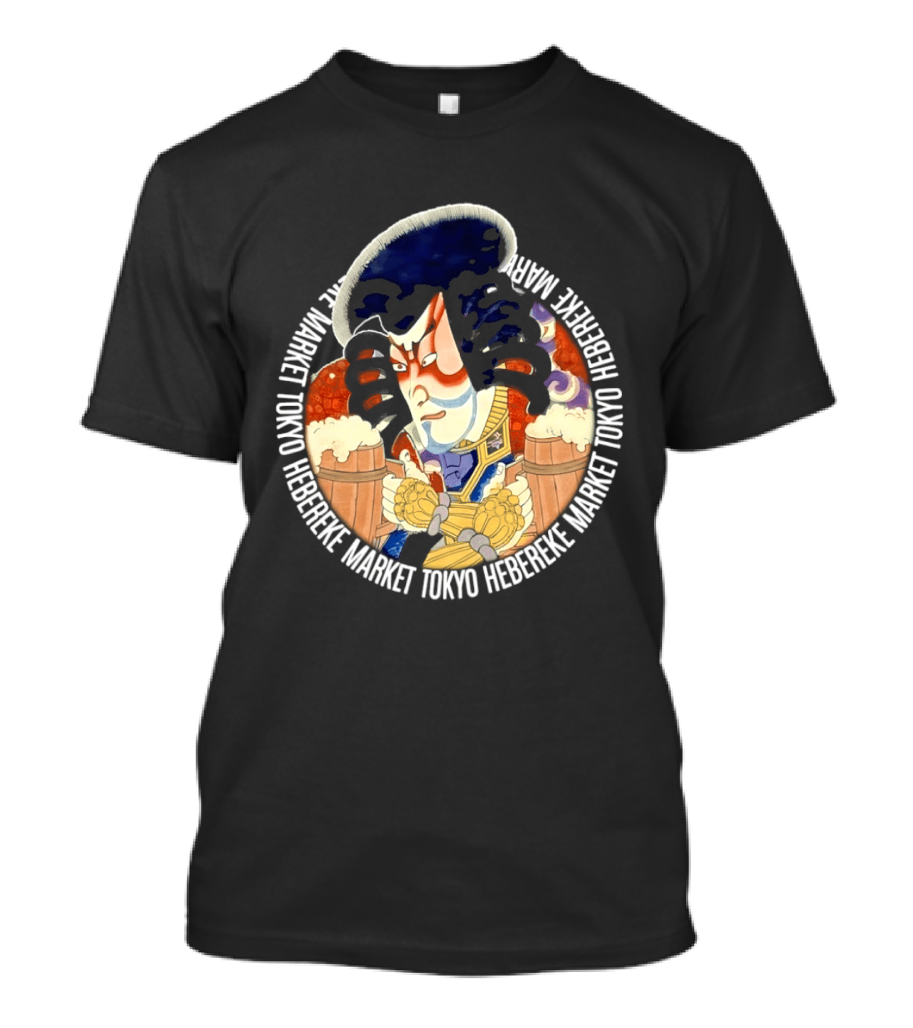Kabuki Warrior Hebereke Market Tokyo Beer T-Shirt