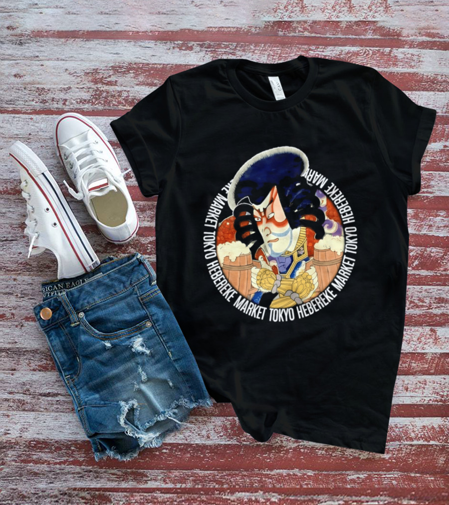 Kabuki Warrior Hebereke Market Tokyo Beer T-Shirt