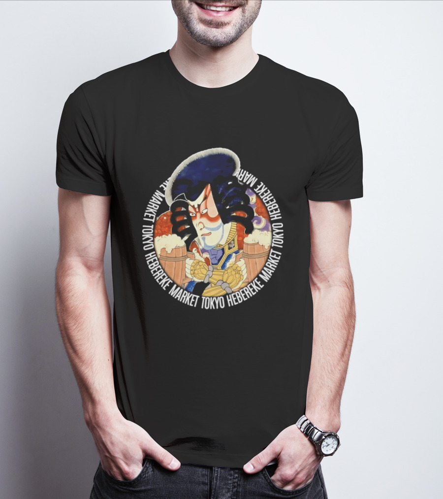 Kabuki Warrior Hebereke Market Tokyo Beer T-Shirt