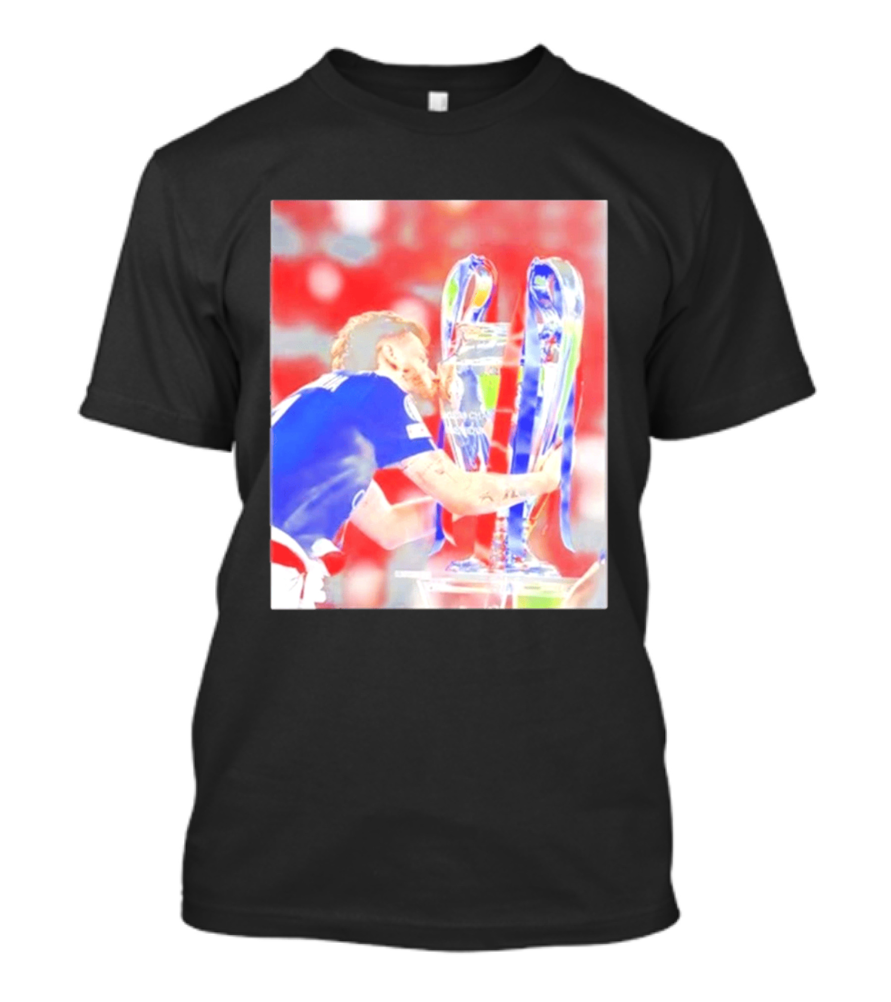Khvicha Kvaratskhelia PSG UEFA Champions League Trophy Celebration T-Shirt