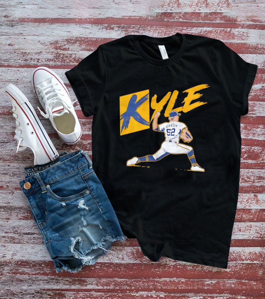 Kyle Harrison 52 Milwaukee Brewers MLB Baseball K Sign T-Shirt