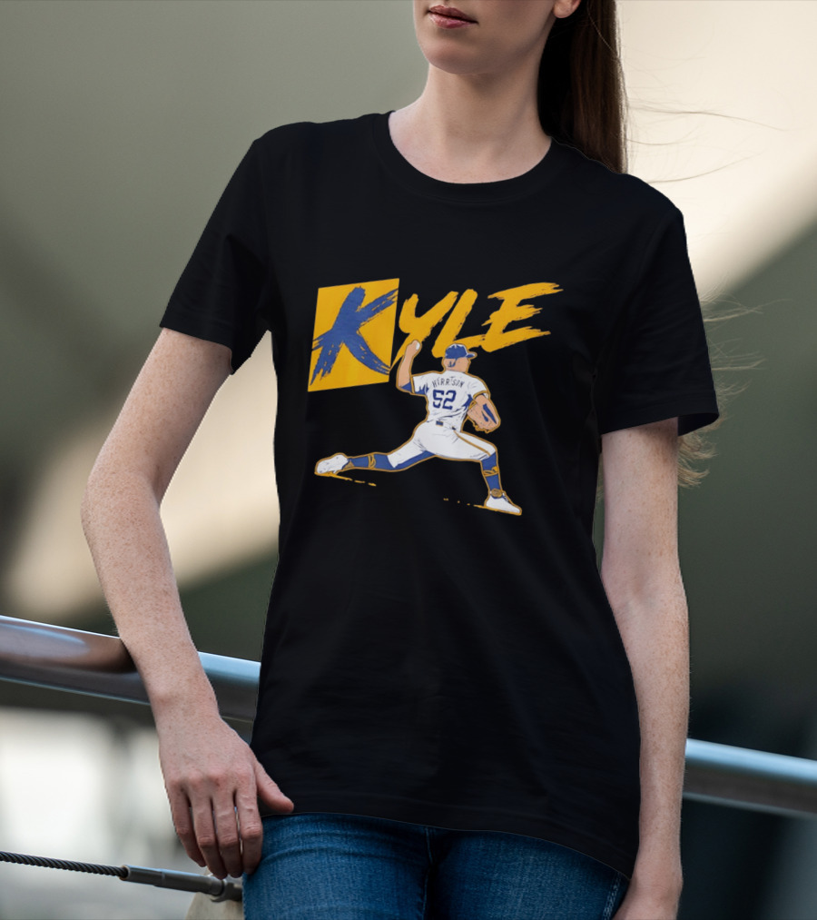 Kyle Harrison 52 Milwaukee Brewers MLB Baseball K Sign T-Shirt