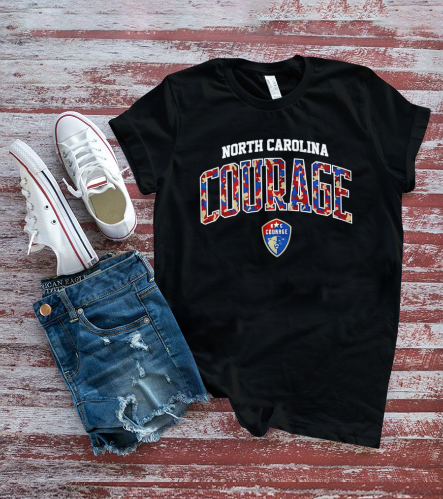 North Carolina Courage Camo Pattern Fan Gear T-Shirt