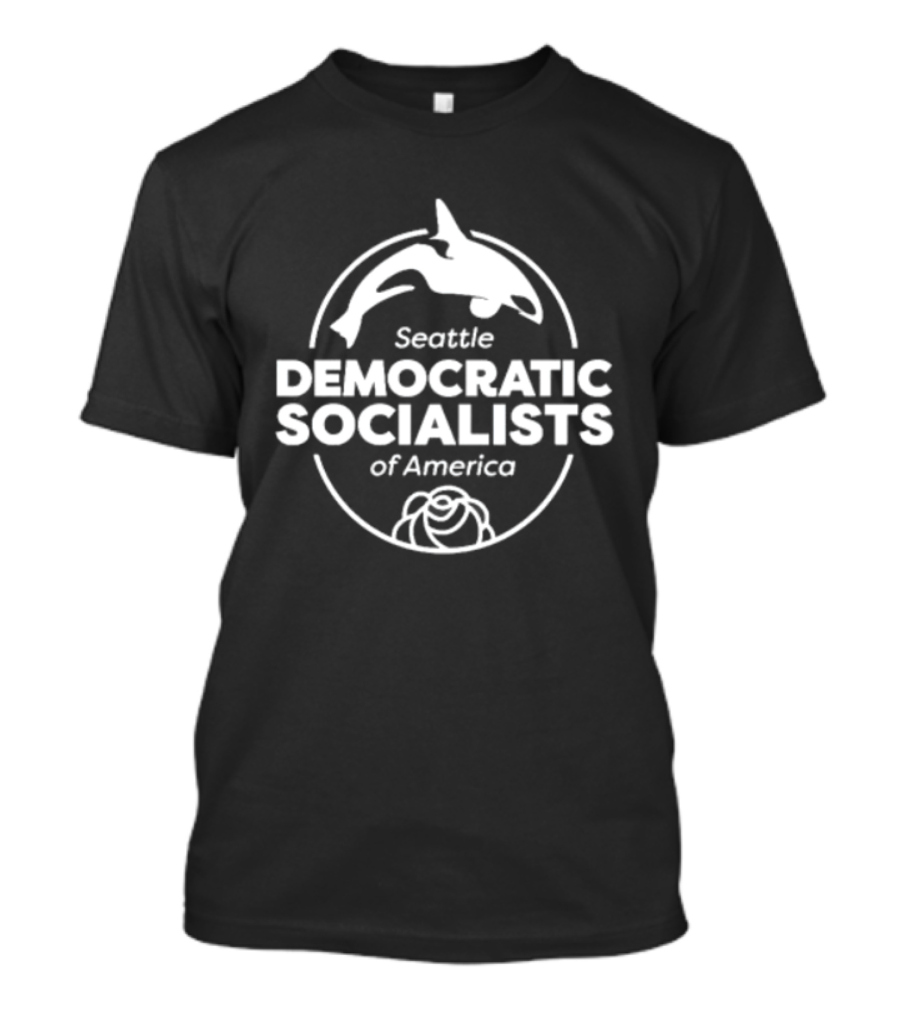 Seattle Democratic Socialists Of America Orca And Rose T-Shirt