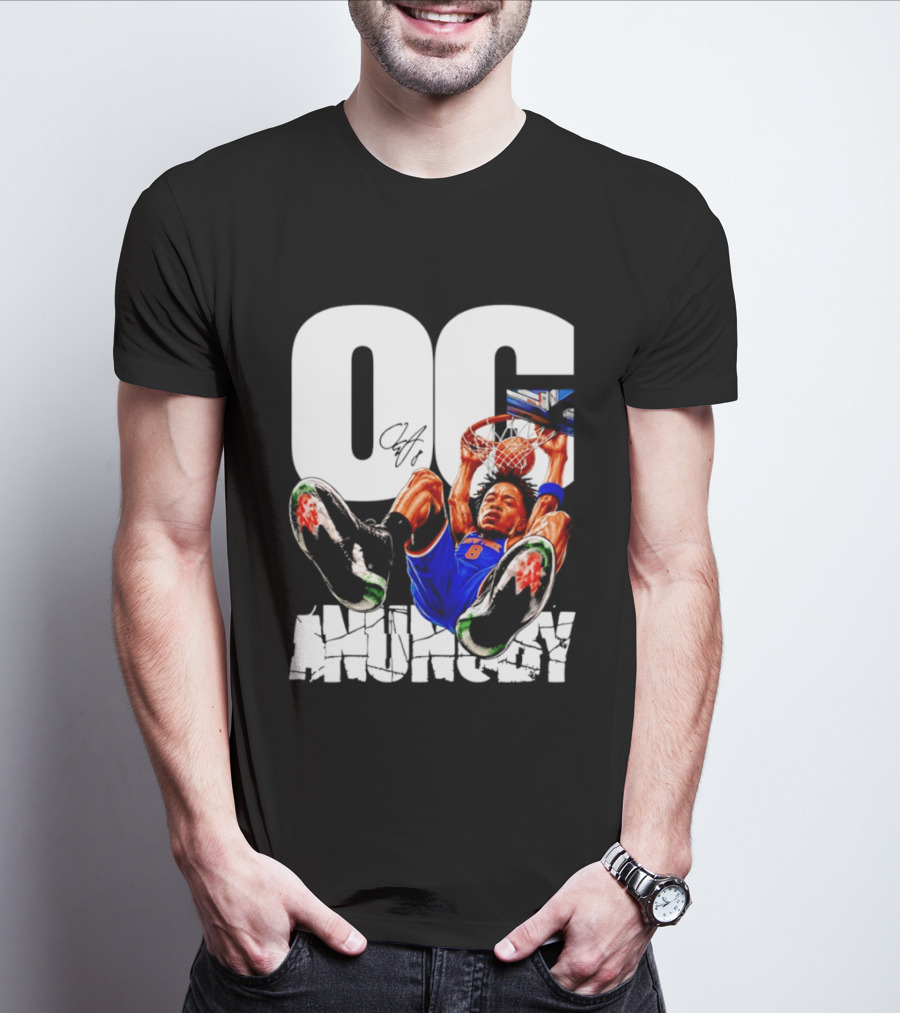 OG Anunoby Dunking New York Knicks Caricature T-Shirt