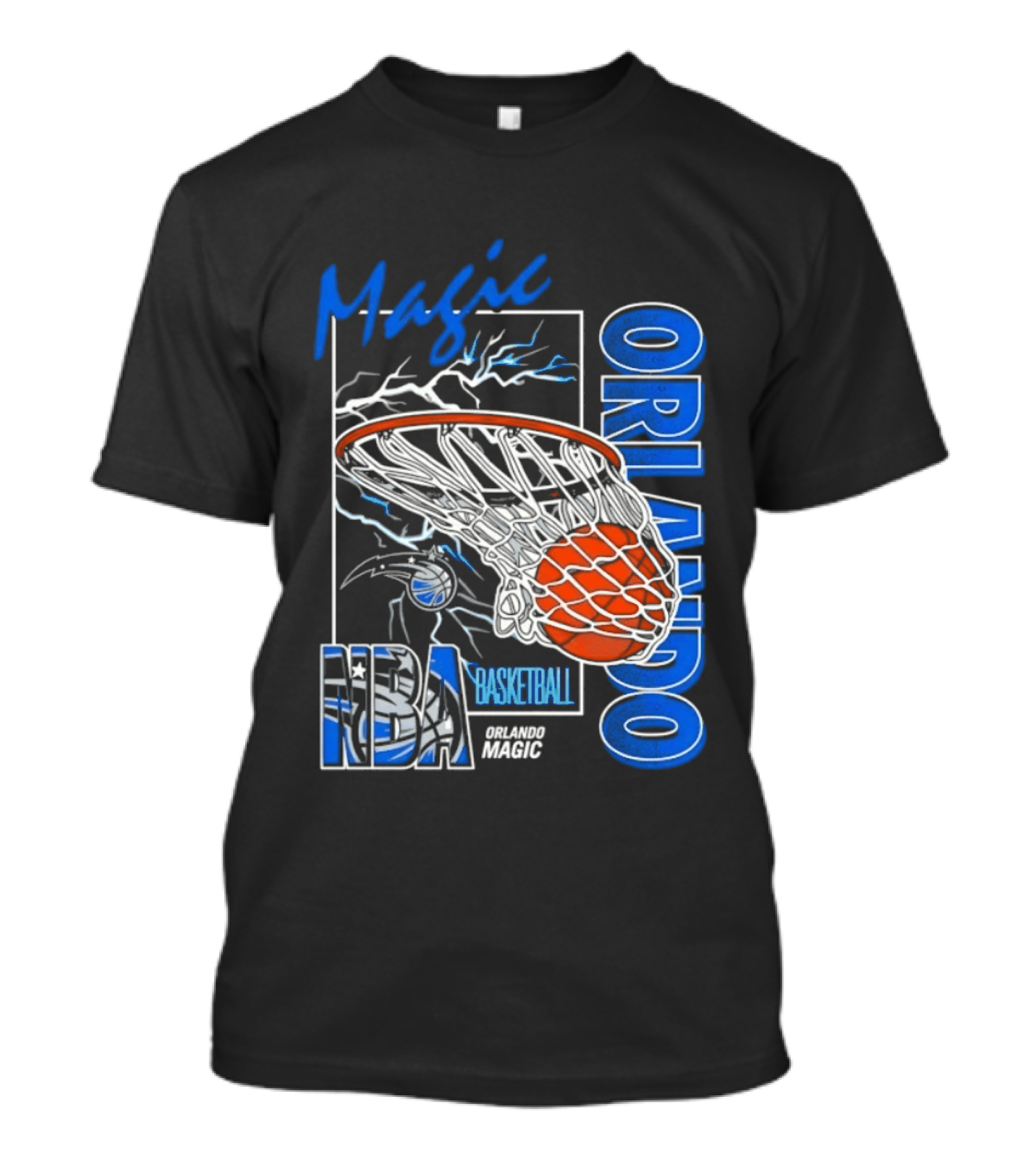 Magic Orlando Basketball NBA Lightning Swish T-Shirt
