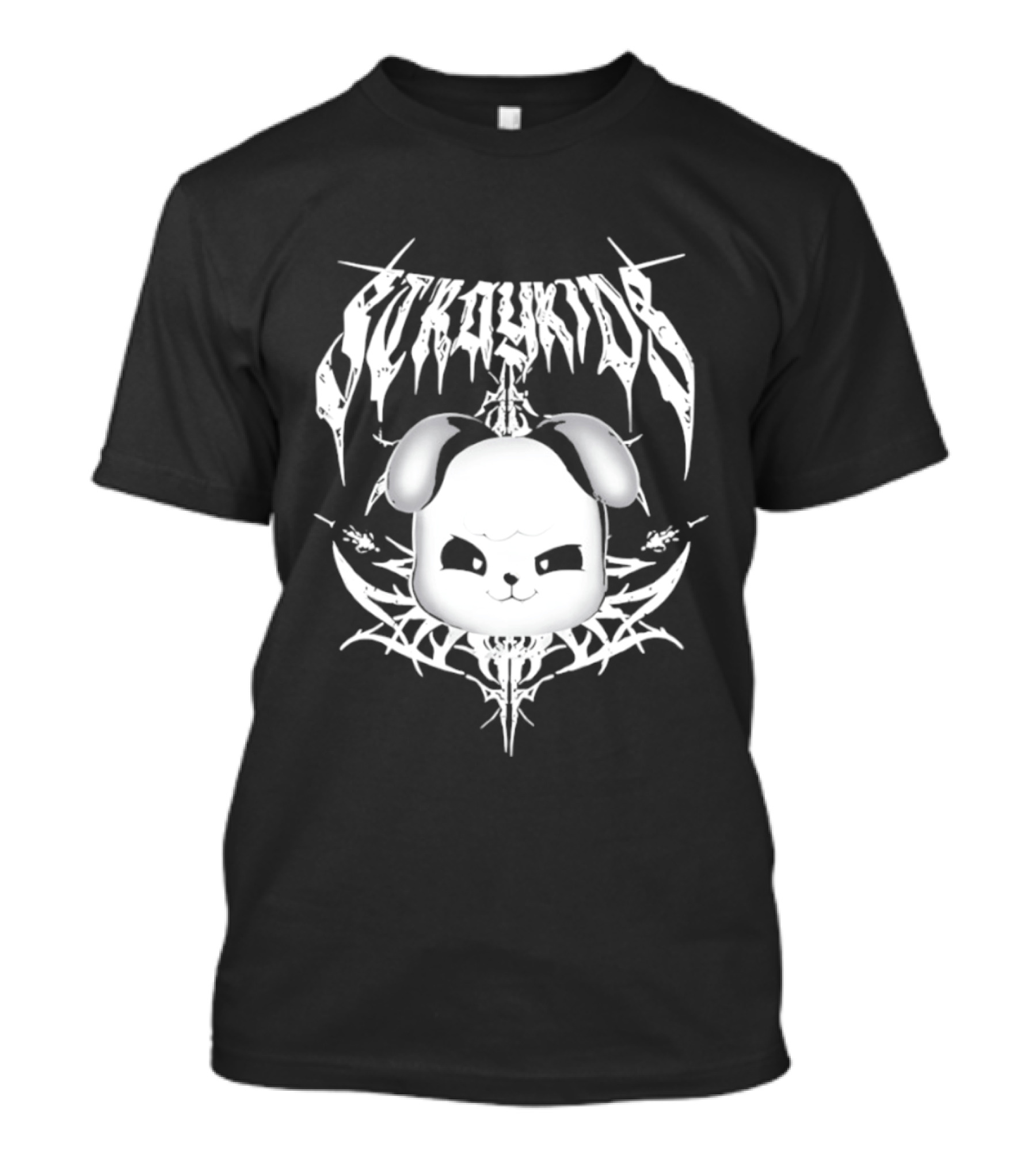PuppyM Stray Kids Death Metal Style Band T-Shirt
