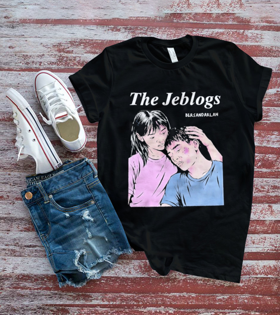 The Jeblogs Bersandarlah Pastel Art Style Tender Moment T-Shirt