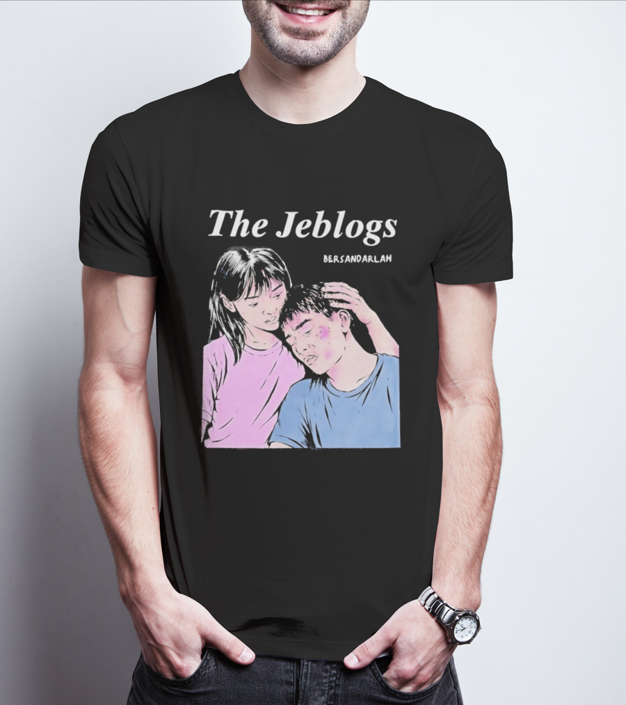 The Jeblogs Bersandarlah Pastel Art Style Tender Moment T-Shirt