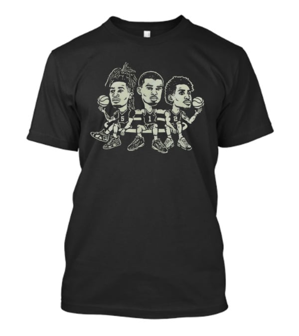 Victor Wembanyama Stephon Castle Dylan Harper San Antonio Spurs Basketball Caricature T-Shirt