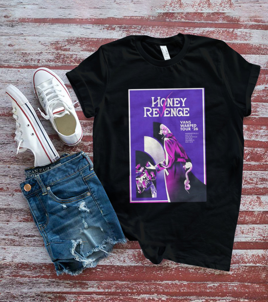 Honey Revenge Vans Warped Tour 26 Washington Long Beach Orlando Ann Arbor T-Shirt
