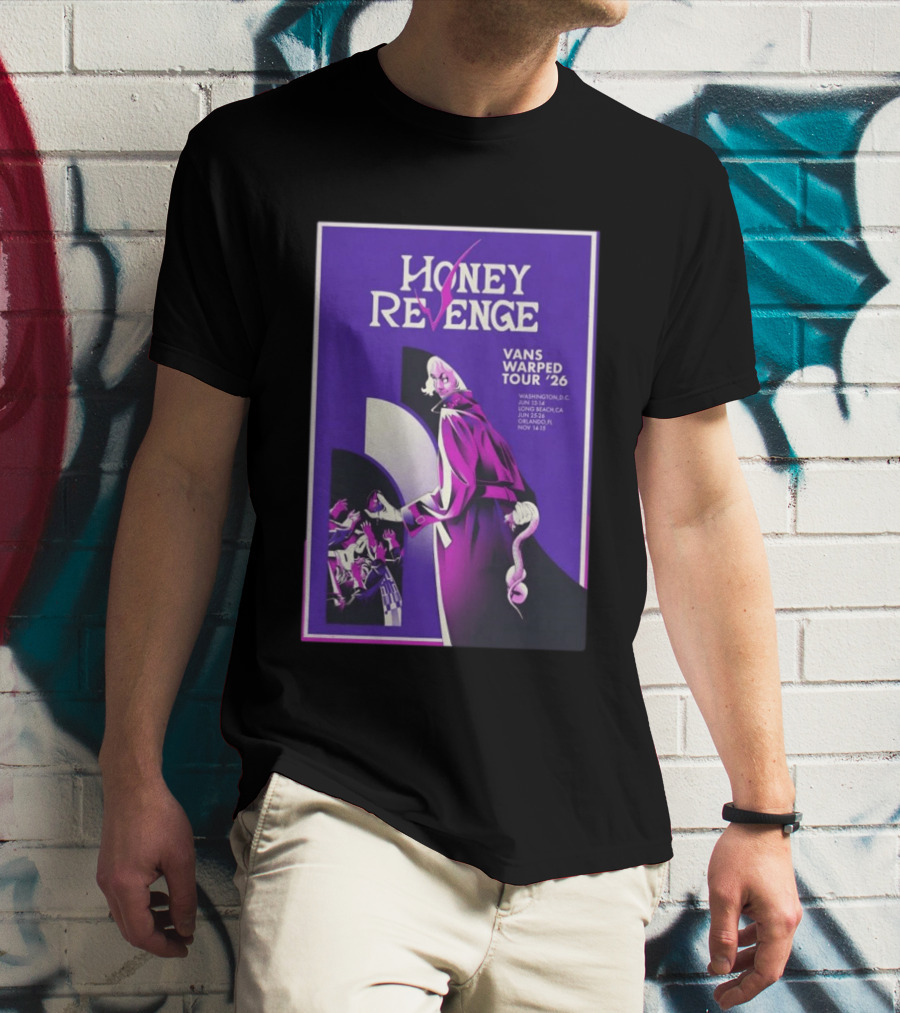 Honey Revenge Vans Warped Tour 26 Washington Long Beach Orlando Ann Arbor T-Shirt