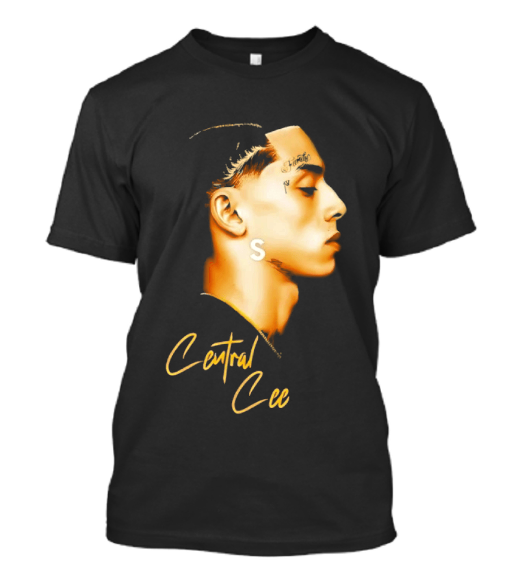 Central Cee Star UK Portrait Profile T-Shirt