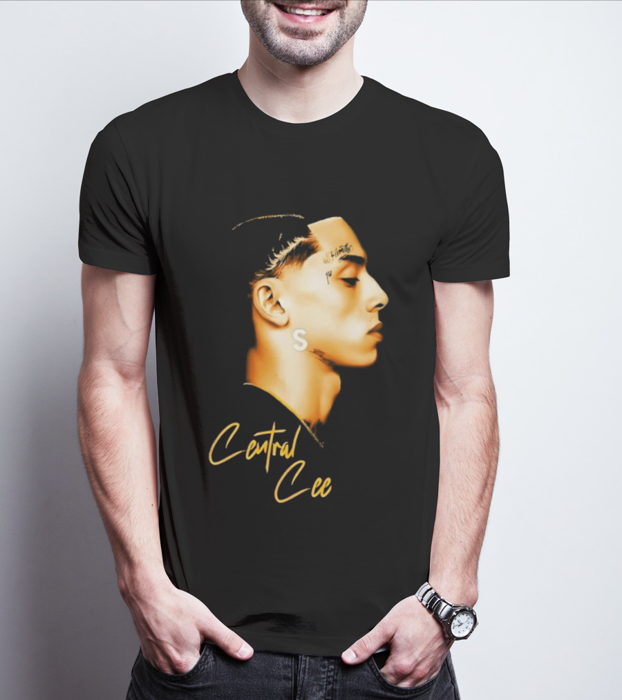 Central Cee Star UK Portrait Profile T-Shirt