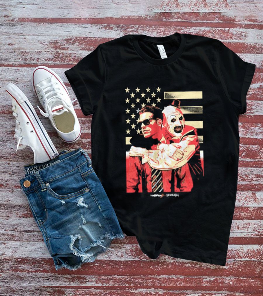 Ice Nine Kills Spencer Clown American Flag Horror Aesthetic T-Shirt