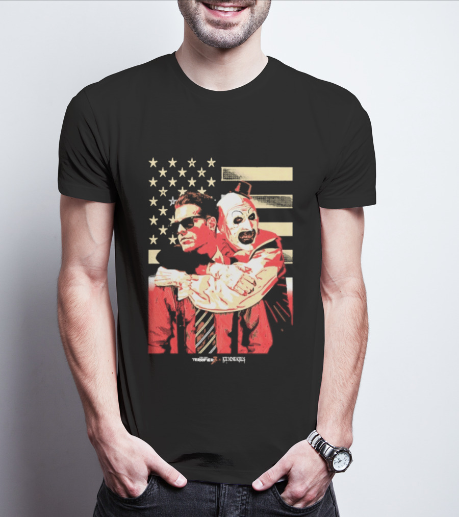 Ice Nine Kills Spencer Clown American Flag Horror Aesthetic T-Shirt