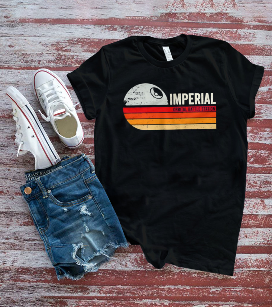 Star Wars Imperial Orbital Battle Station Death Star Sunset T-Shirt