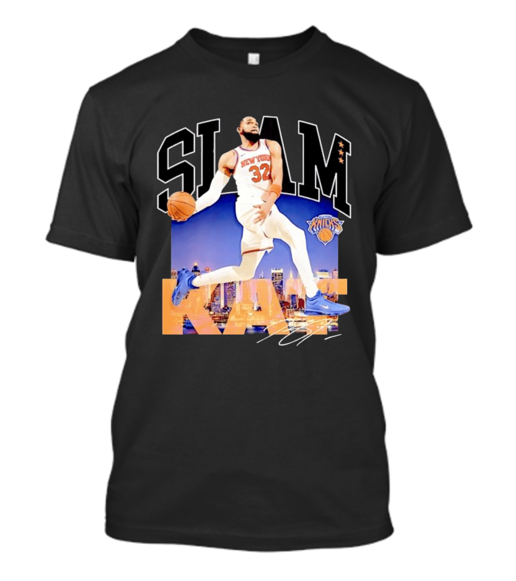 Karl Anthony Towns New York Knicks Slam Kat NBA Basketball 32 Jersey T-Shirt