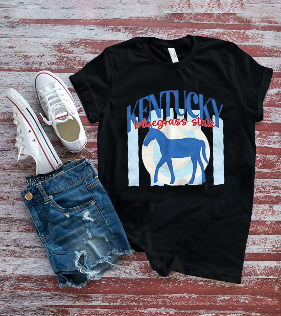 Kentucky Bluegrass State Horse Horseshoe T-Shirt