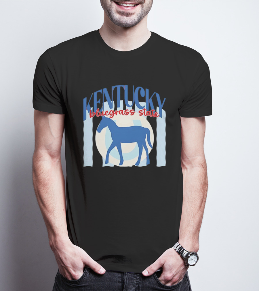 Kentucky Bluegrass State Horse Horseshoe T-Shirt