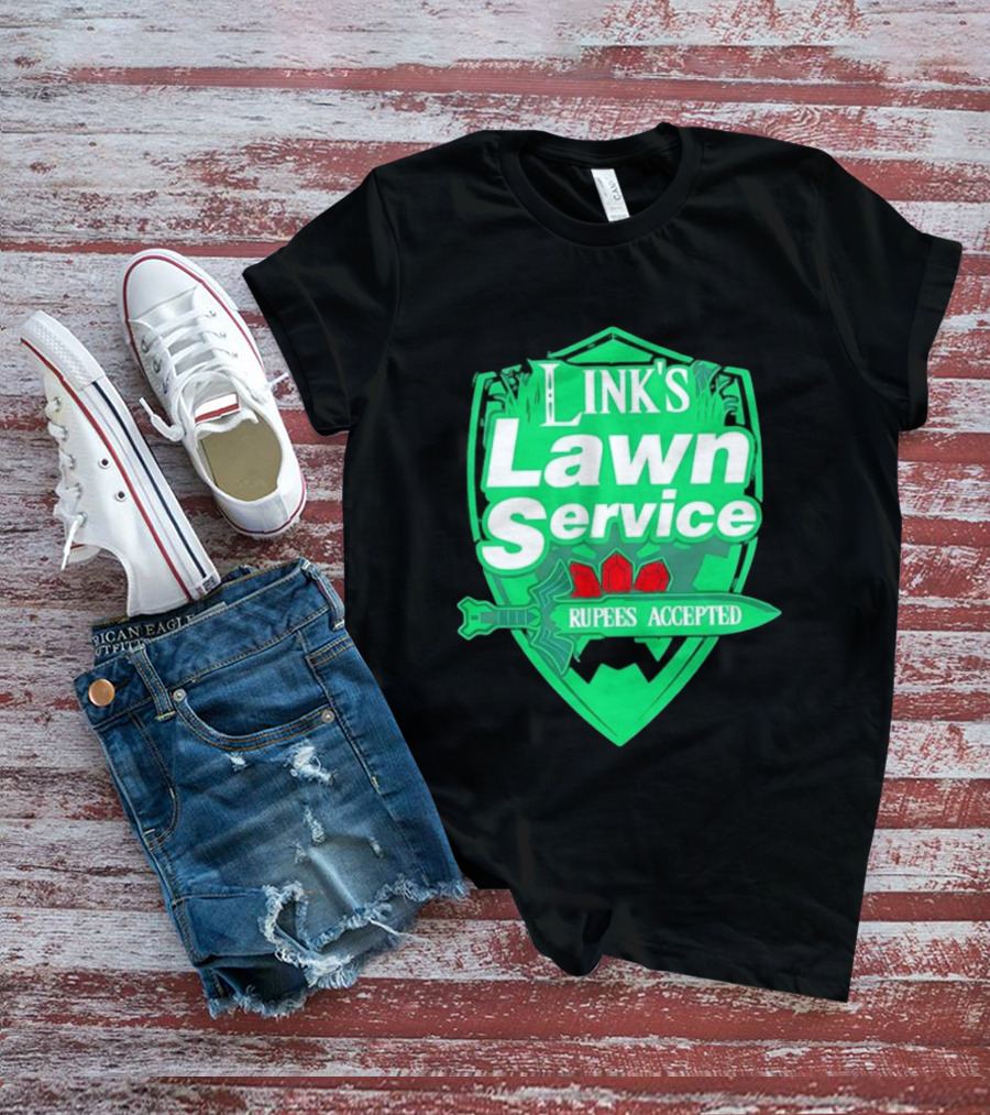 Link's Lawn Service Rupees Accepted The Legend Of Zelda Master Sword T-Shirt