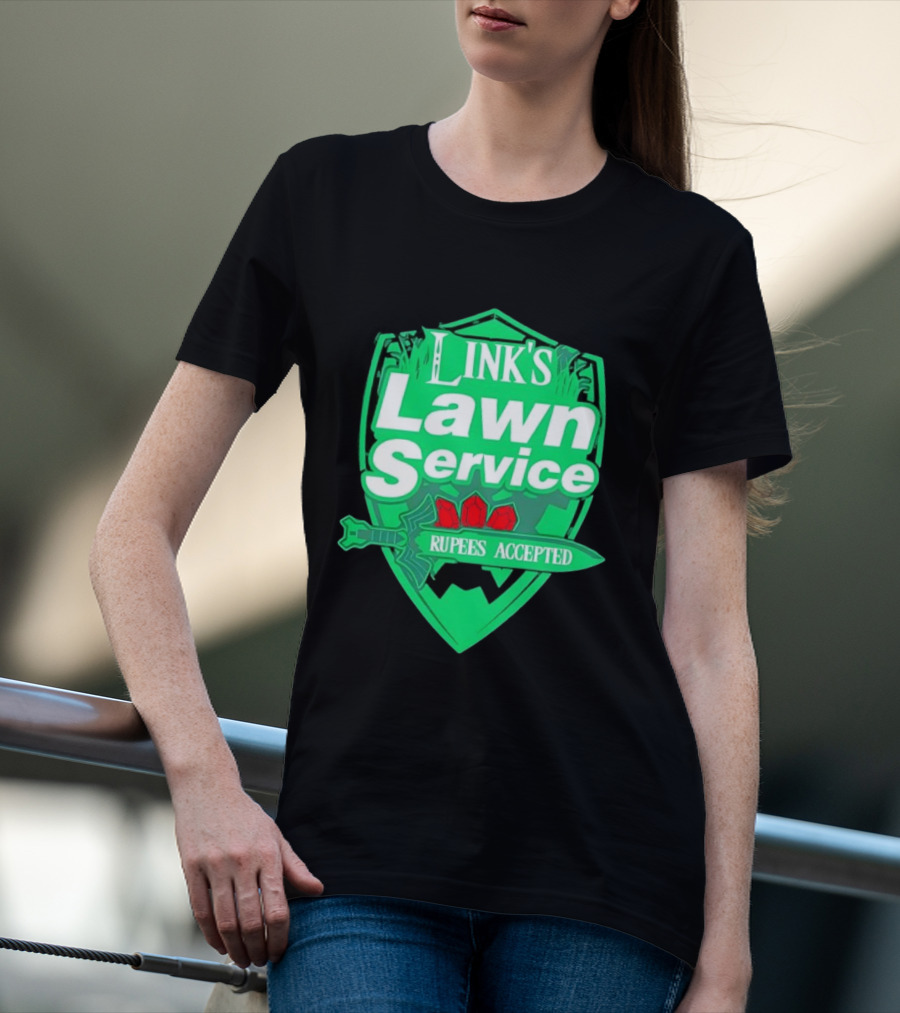 Link's Lawn Service Rupees Accepted The Legend Of Zelda Master Sword T-Shirt